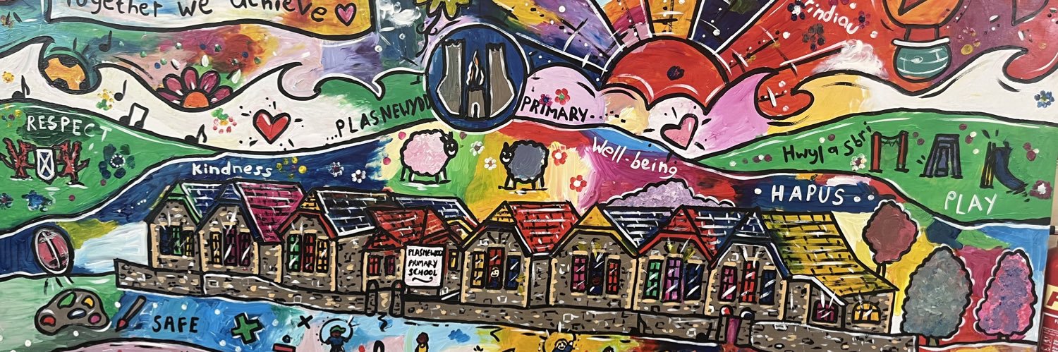 Plasnewydd Primary School's banner