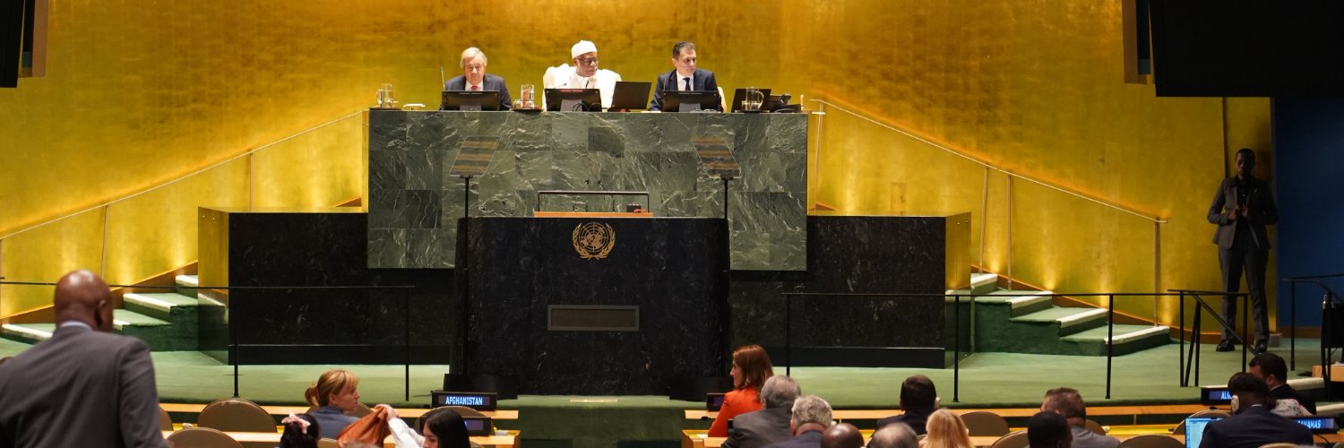 UN GA President's banner