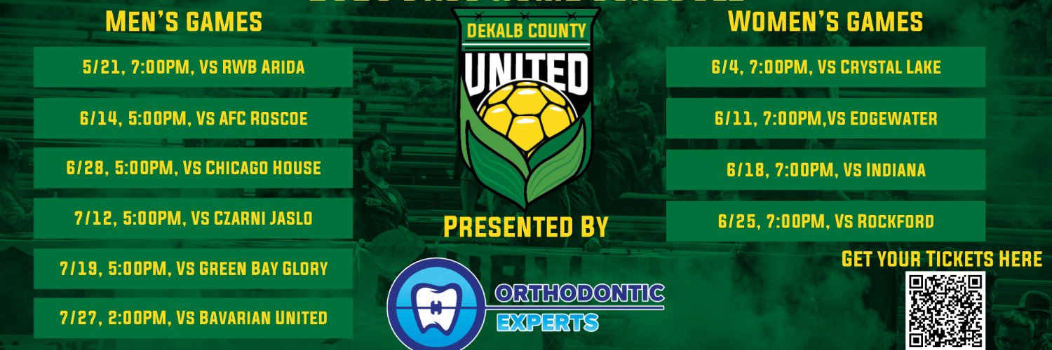 DeKalb County United - @dkcunited blue banner