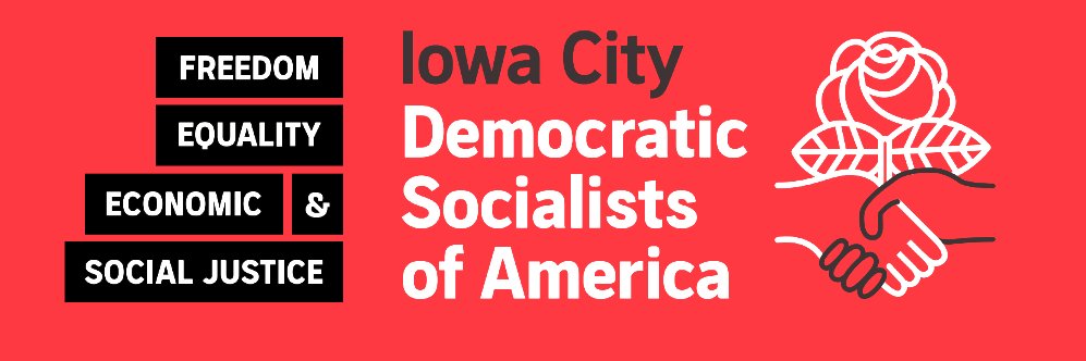 Iowa City DSA 🌹🌽 banner
