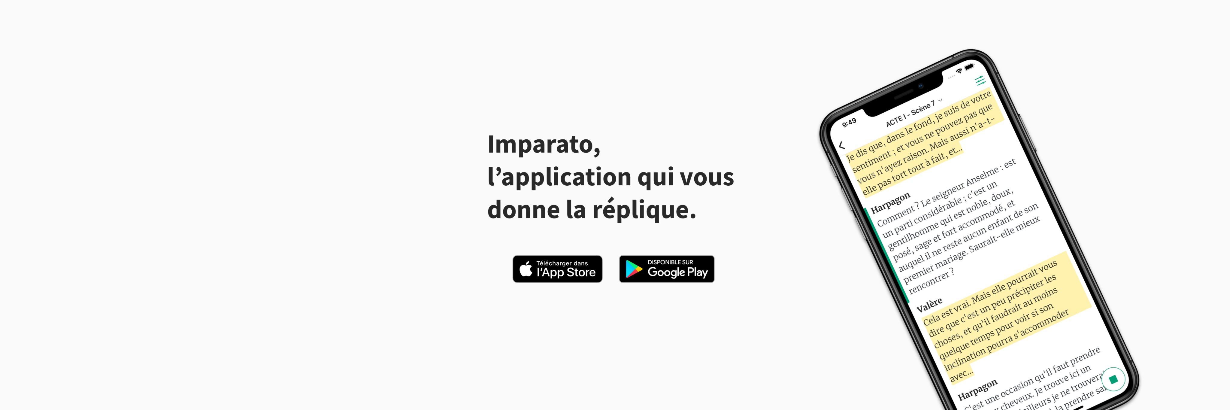 Imparato, l'appli qui donne la réplique 🎭 banner