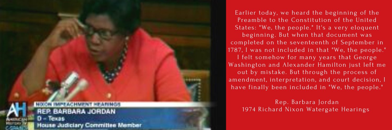 Rep. Barbara Jordan banner