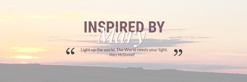 Inspired by Mary banner