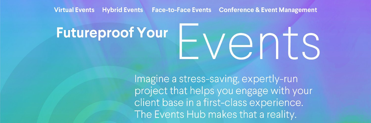 The Events Hub banner