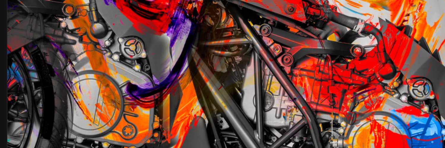 walter peruchi / motorcycle engine art banner