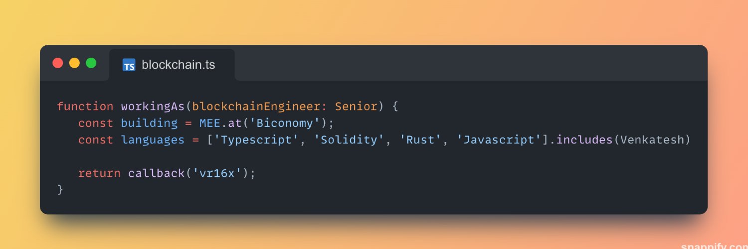 Venkatesh Rajendran banner
