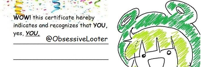 Obsessive Looter『🗡🎲』 banner