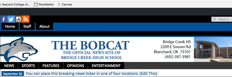 The Bobcat banner