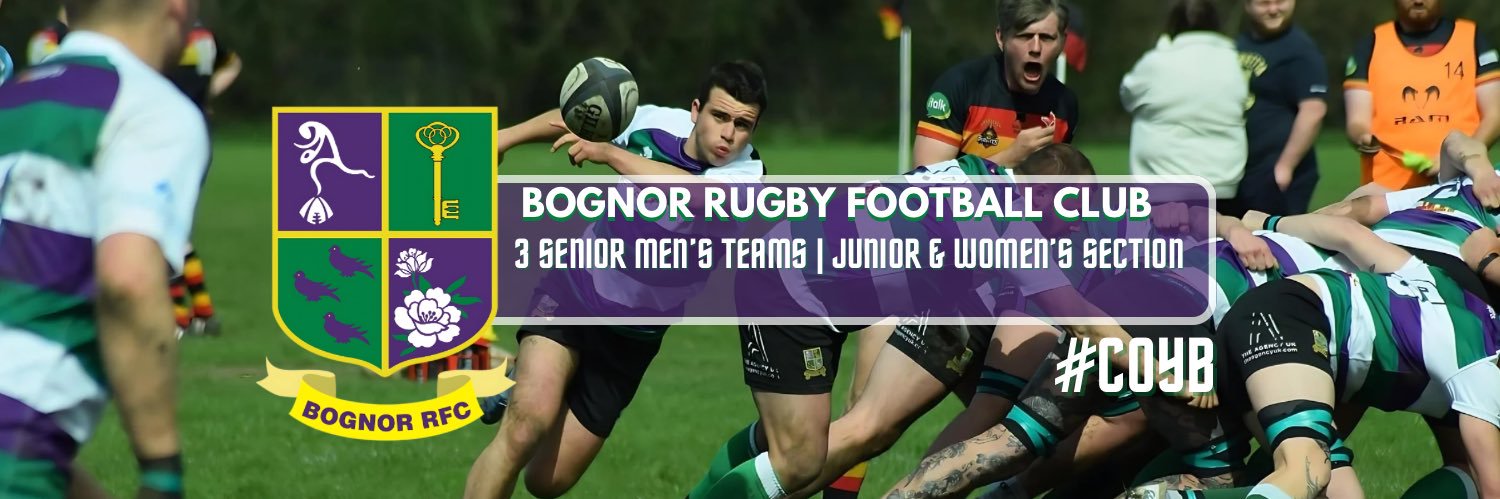 Bognor Rugby Football Club 🟩🟪⬜️ banner
