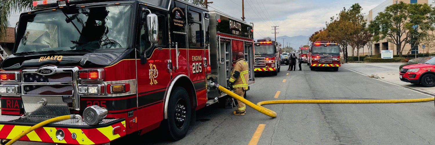 Rialto Fire banner