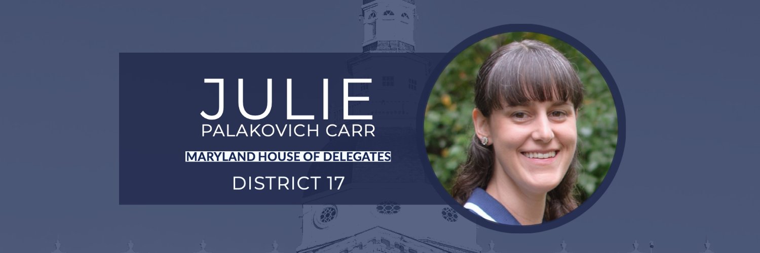 Delegate Julie Palakovich Carr's banner