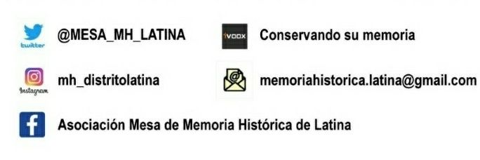 Asociación Memoria Histórica Distrito de Latina banner