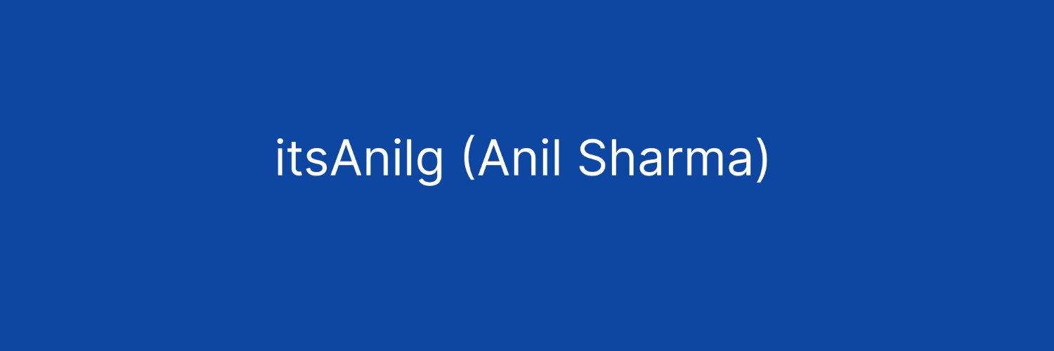 itsanilg's profile banner image