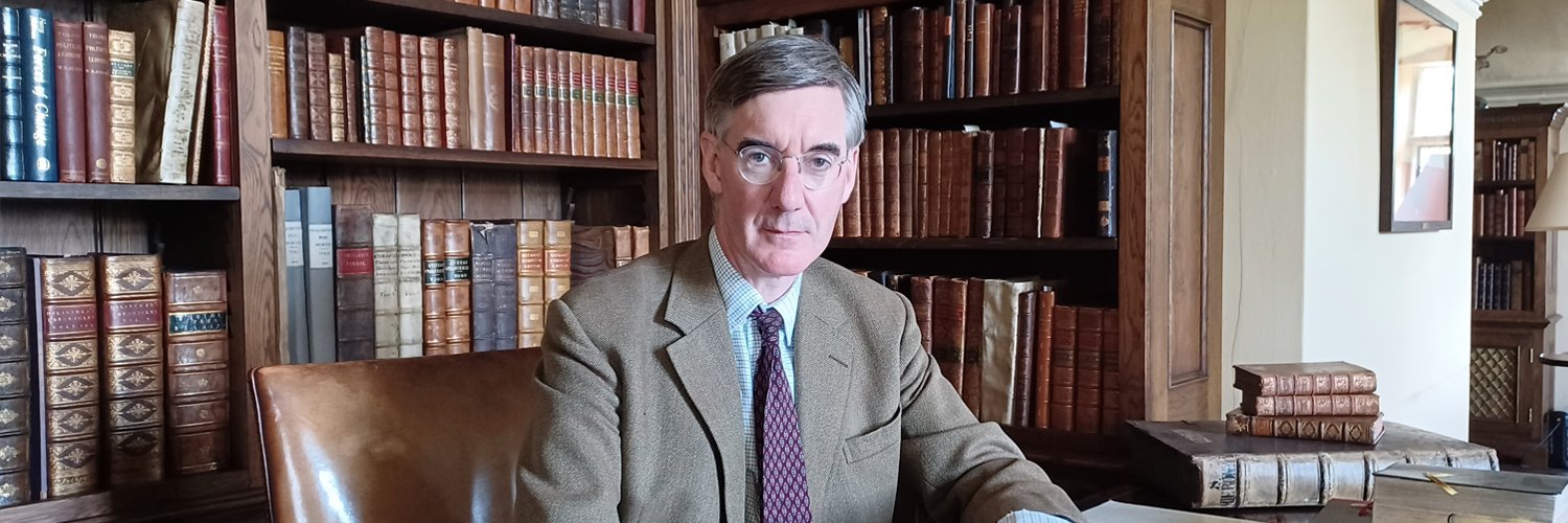 Jacob Rees-Mogg's banner