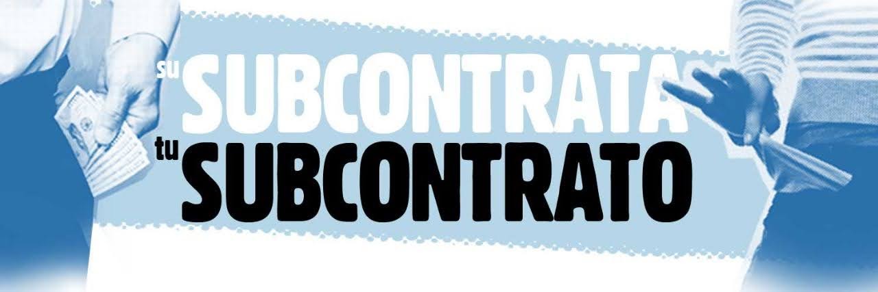 #StopSubcontratación banner