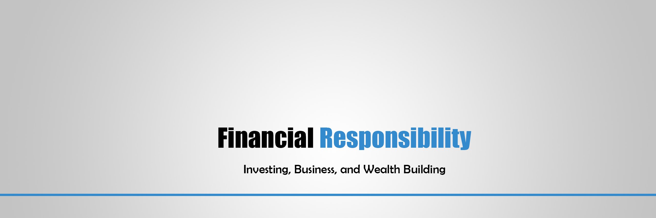 Financial Responsibility banner
