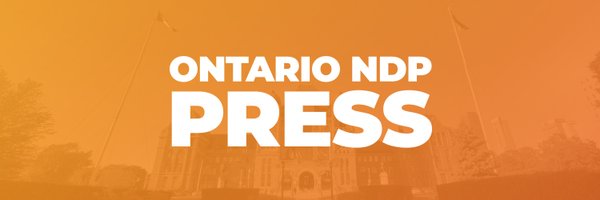 Ontario NDP Press Office Profile Banner