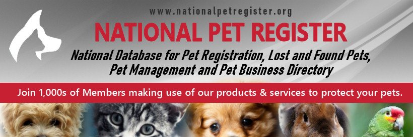 National Pet Register banner