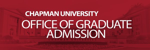 Chapman University - Graduate Admission Profile Banner