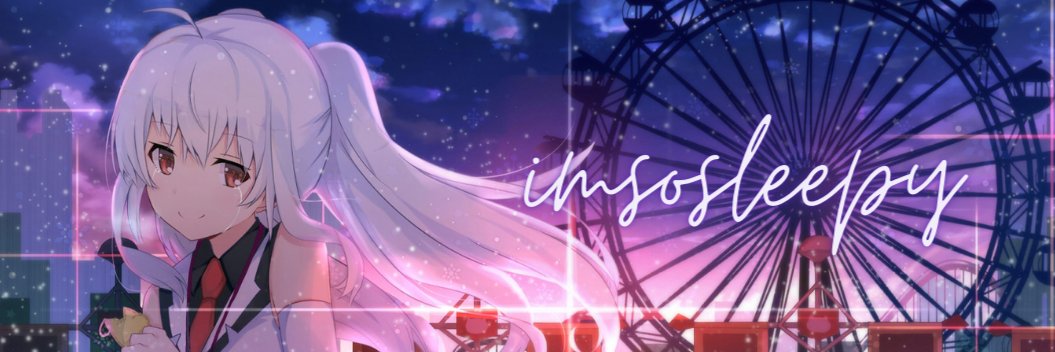 sleepy! 🥛🐈 | 💜 banner