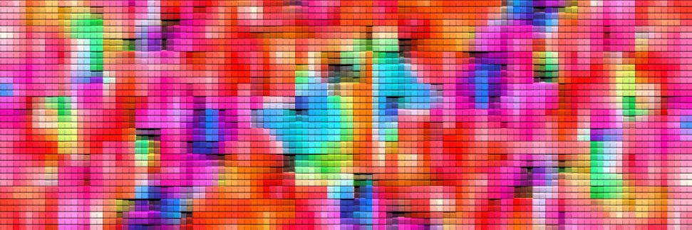 pixelated banner