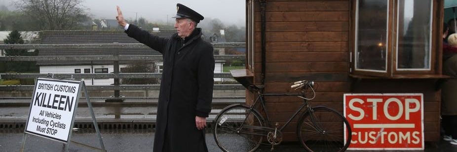 The Irish border banner
