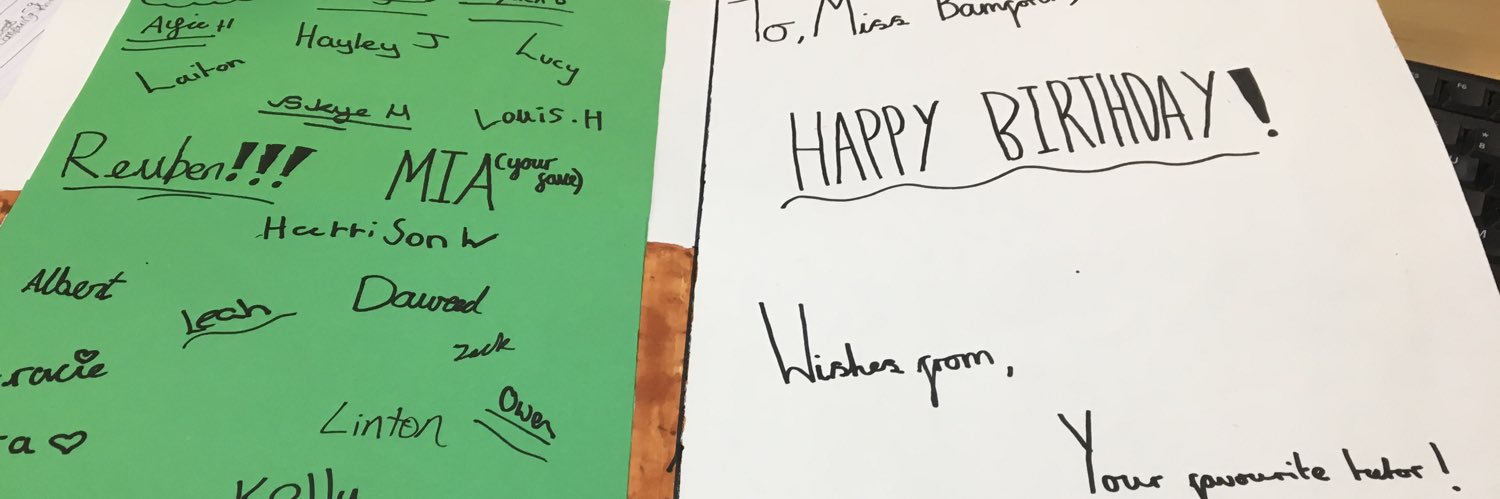 Miss Bamforth banner