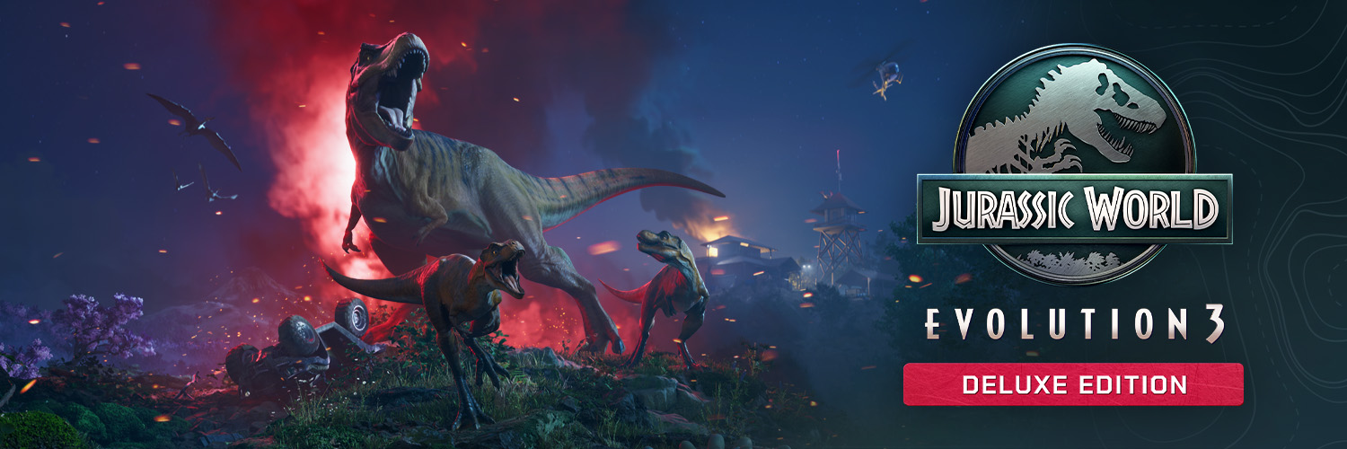 Jurassic World Evolution 3's banner