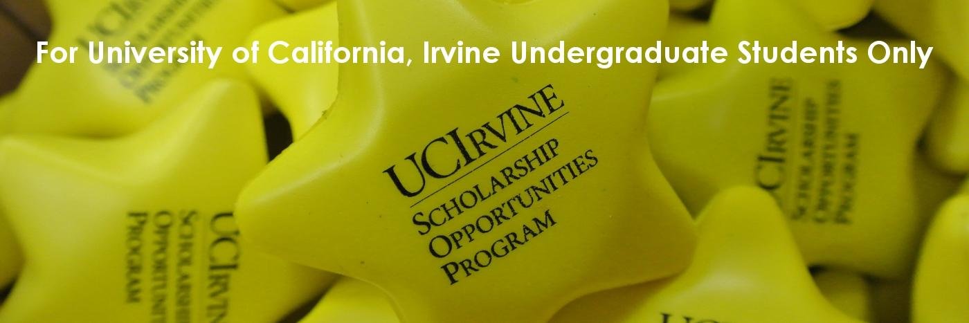 UCI Scholarships banner