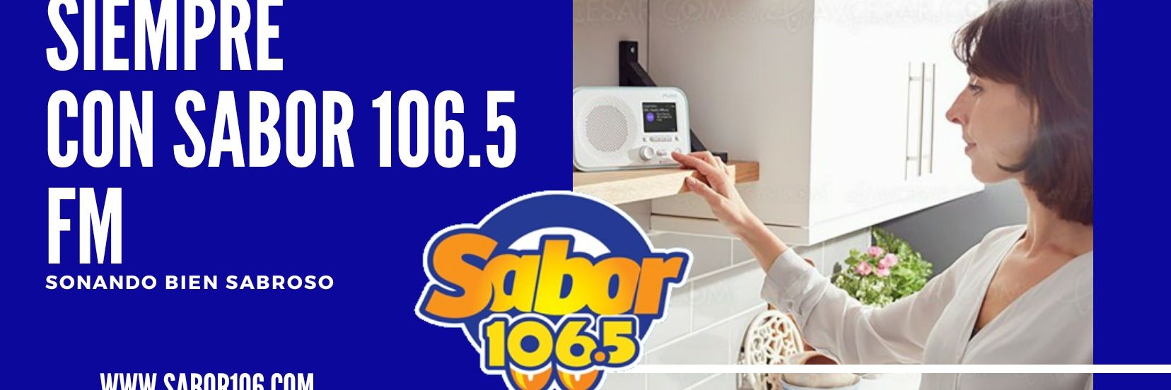 SABOR 106.5 FM banner