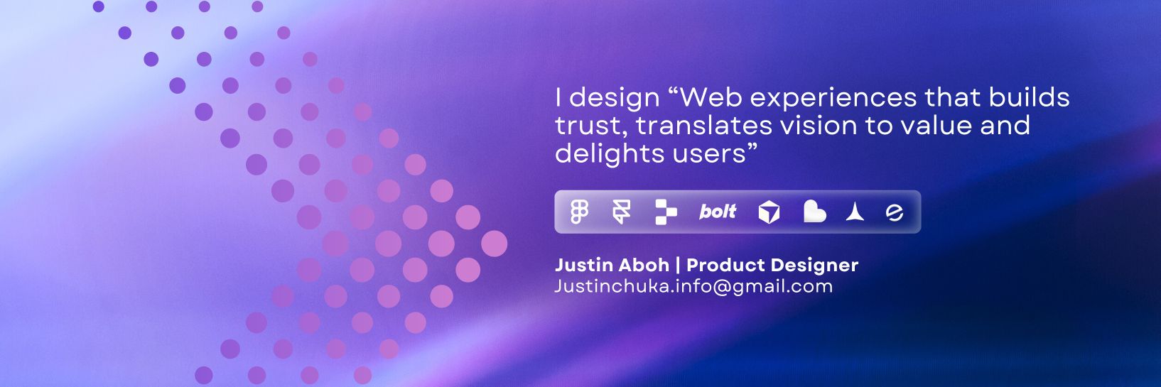 Justin Aboh | AI-Native Product Designer banner