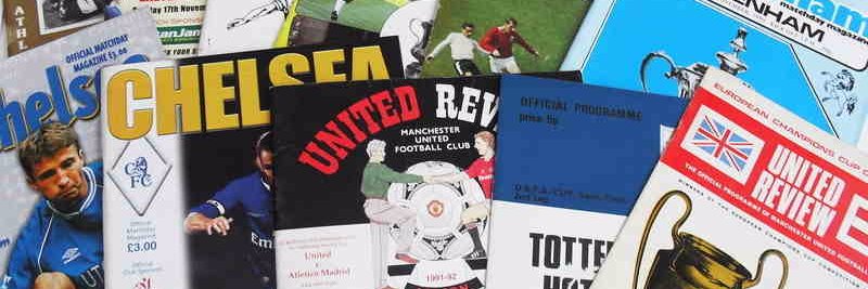 Football Programmes for sale banner