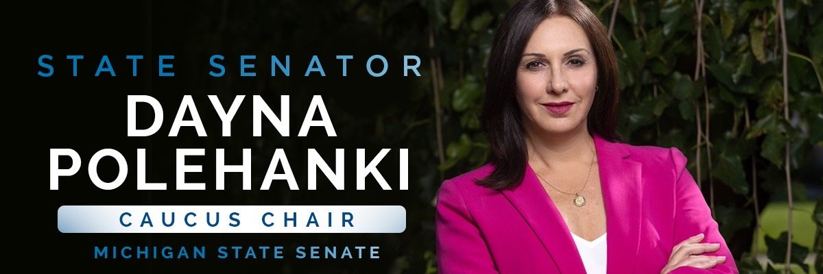 Senator Dayna Polehanki's banner