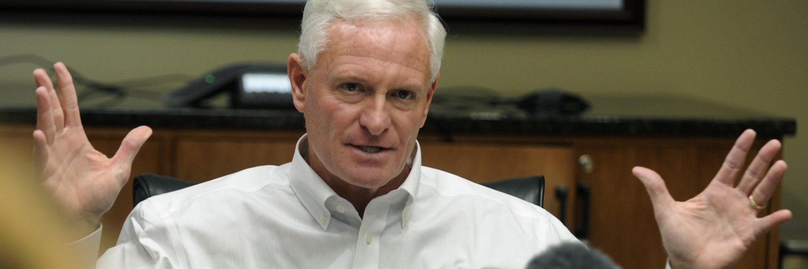 Candid Jimmy Haslam banner