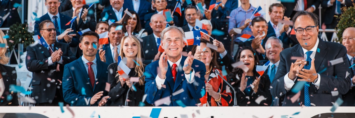 Greg Abbott's banner