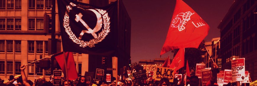 DSA Communist Caucus ♠️'s banner