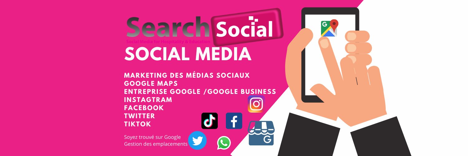 Search Social -Médias sociaux pour l'hôtellerie banner