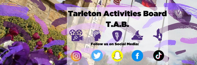 Tarleton Activities Board (T.A.B) banner