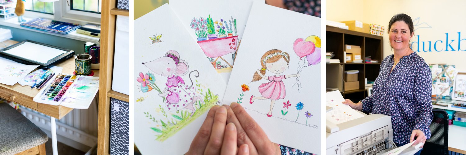 Ruth Cahill - Duck Blue banner