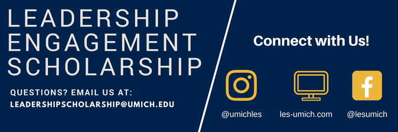 Leadership Engagement Scholarship banner