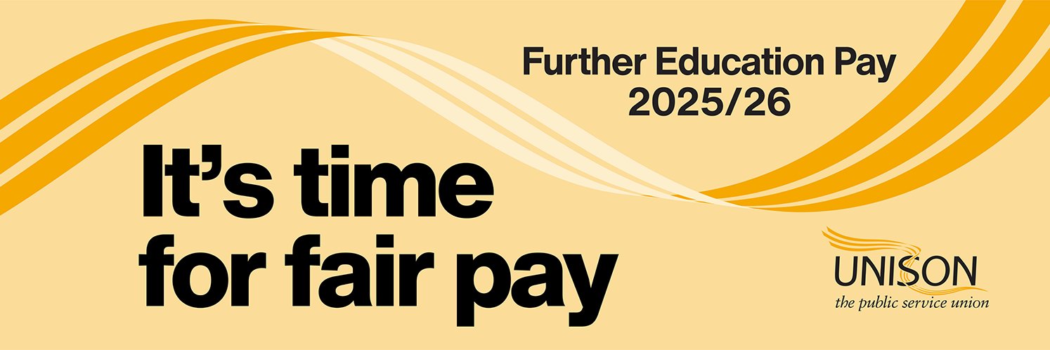 UNISON in Further Education banner