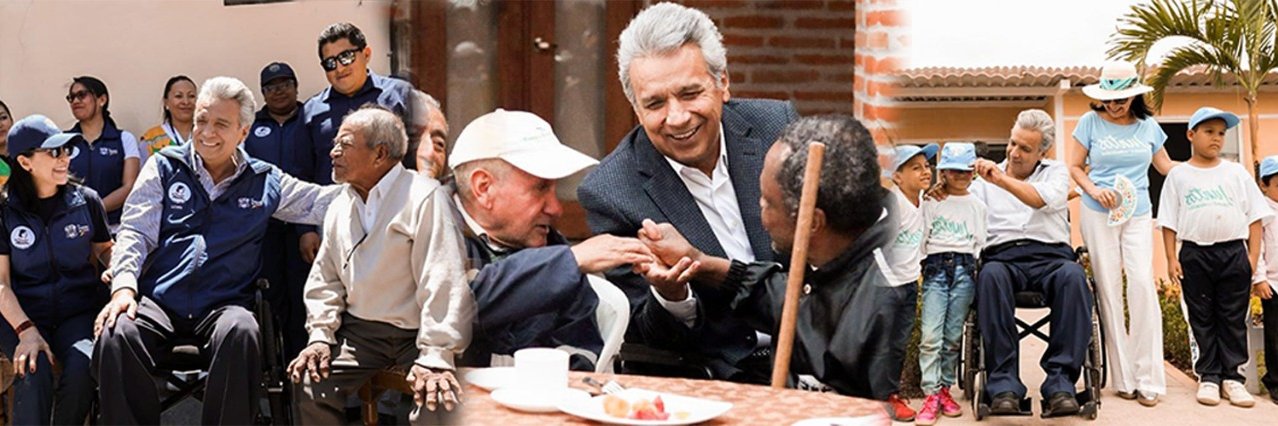 Lenín Moreno's banner