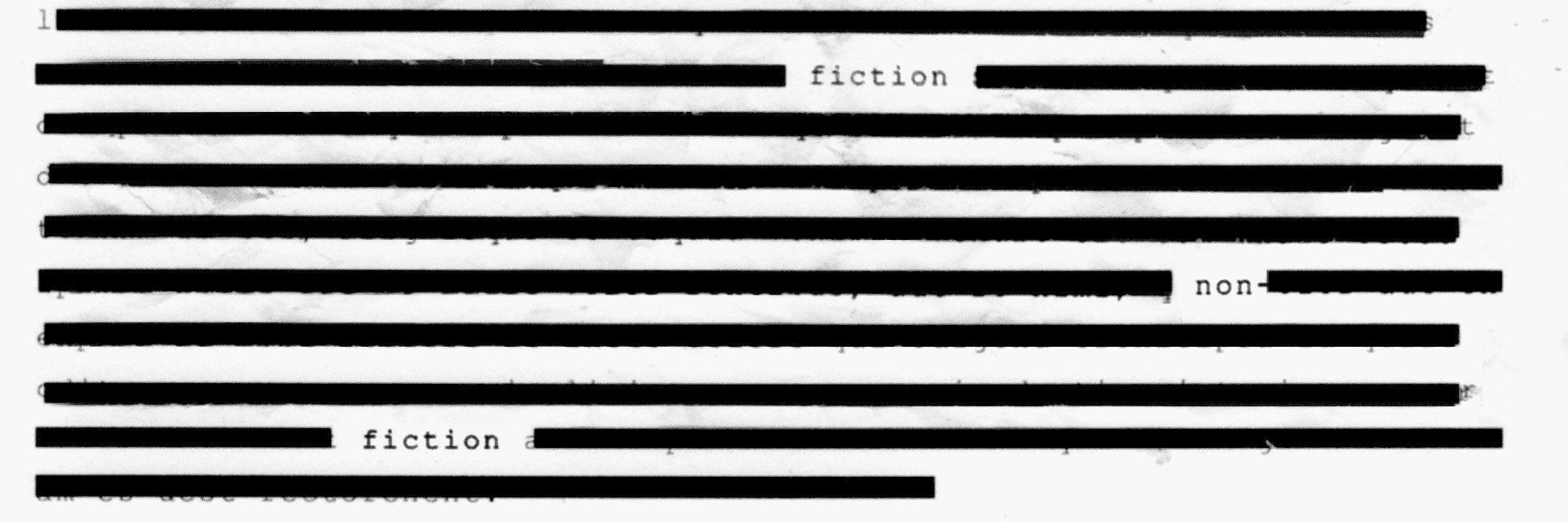 Fiction/Non/Fiction banner