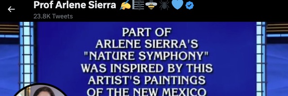 Prof Arlene Sierra ✍️🎼🐝🕷💙 banner