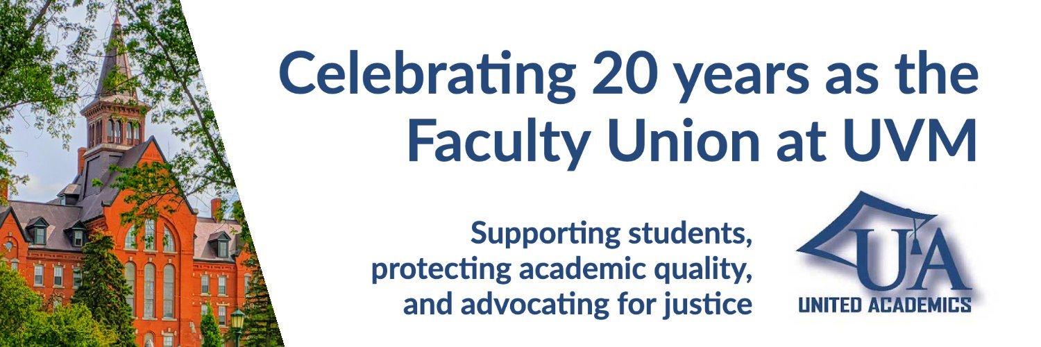 United Academics UVM banner