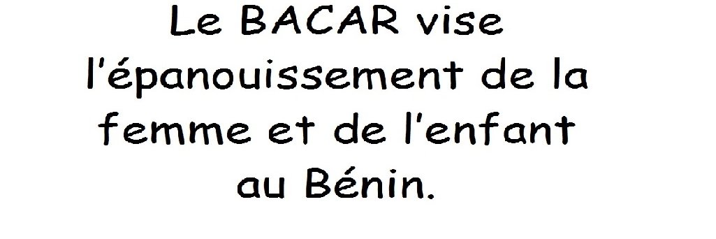 Le BACAR ONG banner