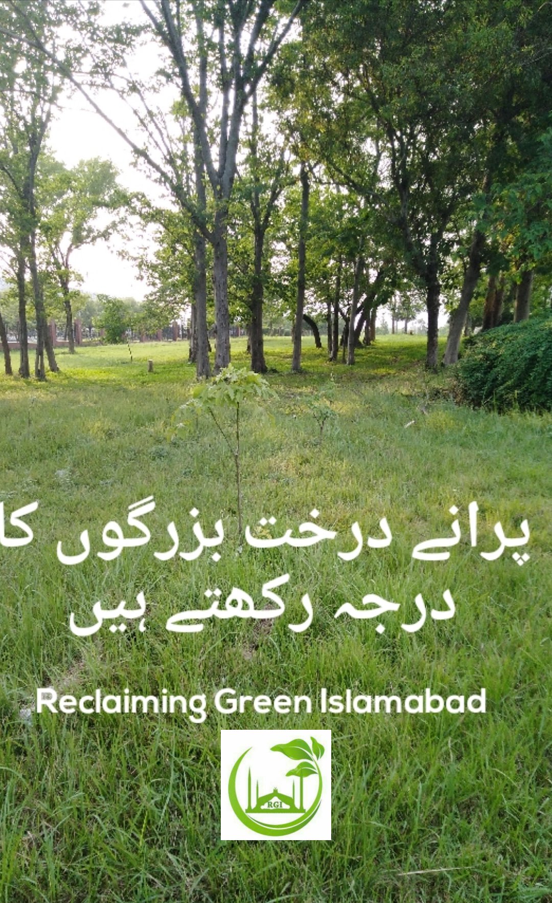 Reclaiming Green, Islamabad banner
