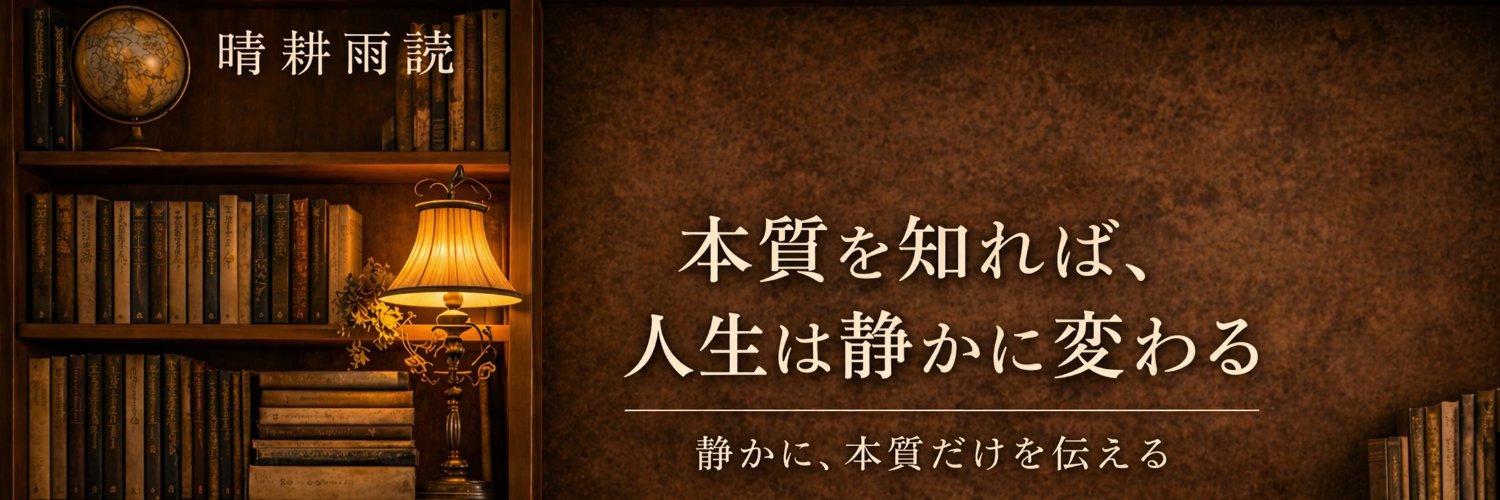晴耕雨読｜人生が変わる法則 banner