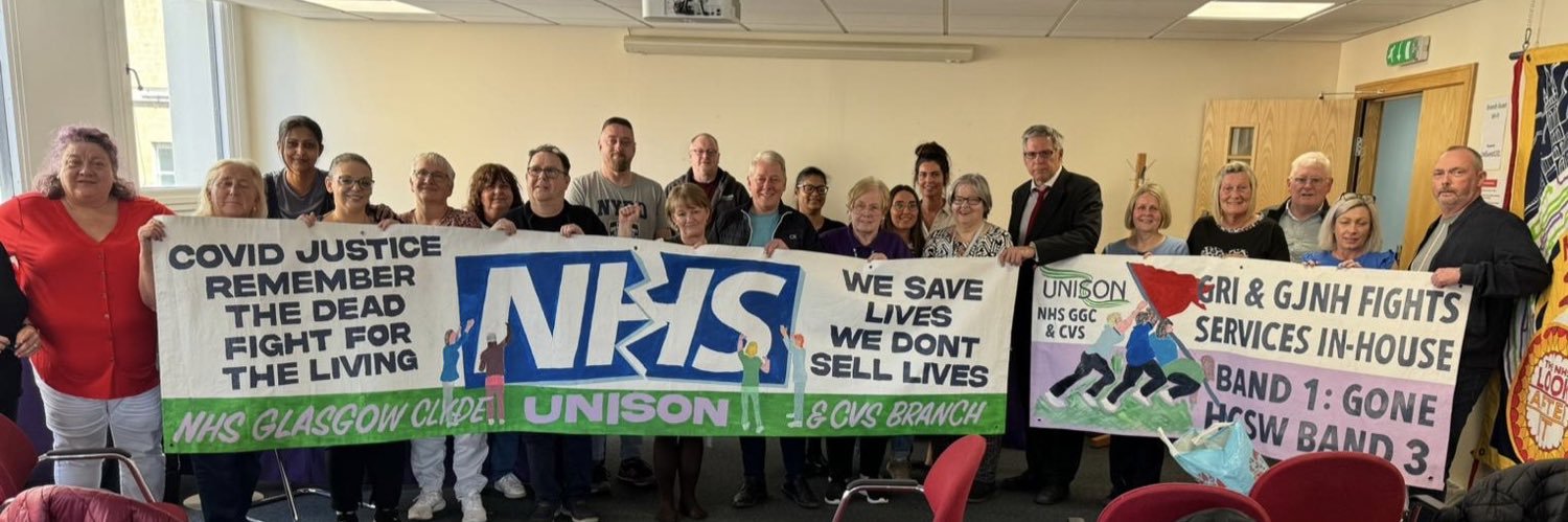 UNISON NHS Glasgow Clyde & CVS Branch's banner