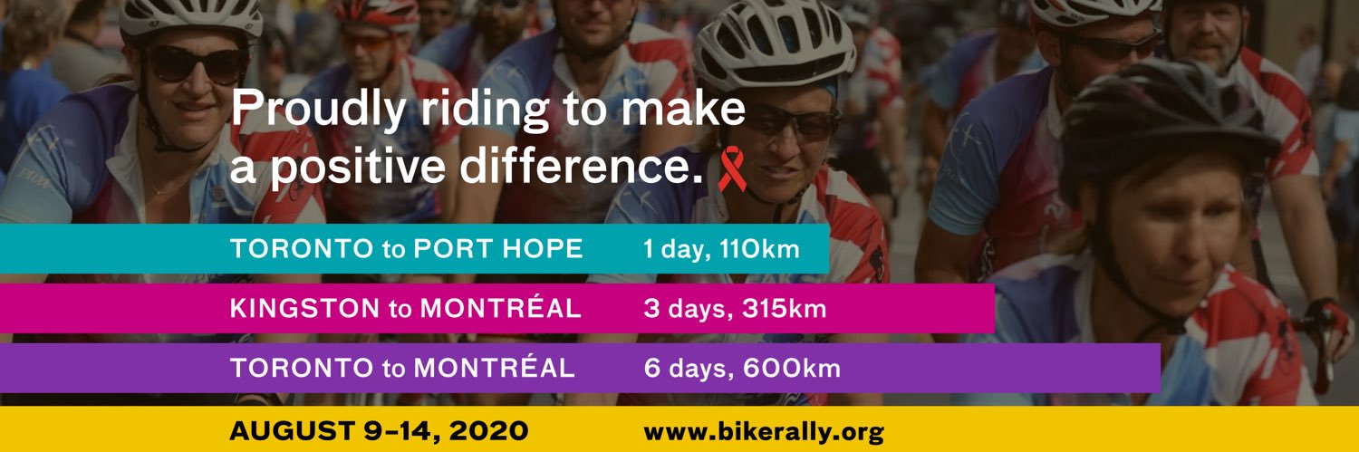 Toronto PWA’s Friends For Life Bike Rally banner